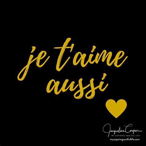 je t'aime aussi